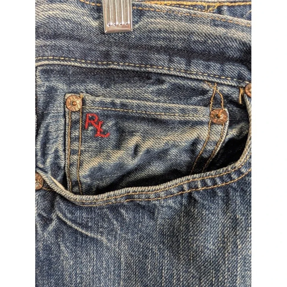 VTG Polo Ralph Lauren 867 Classic Fit Jeans Men 35x30 - Fits 36x29 Blue Straight